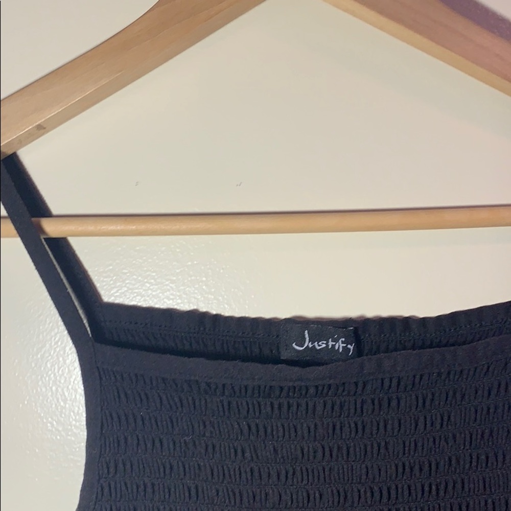 Justify Black Ruffle Tank Top - Picture 2 of 3